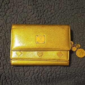 MCM Metallic Gold Women's Wallet